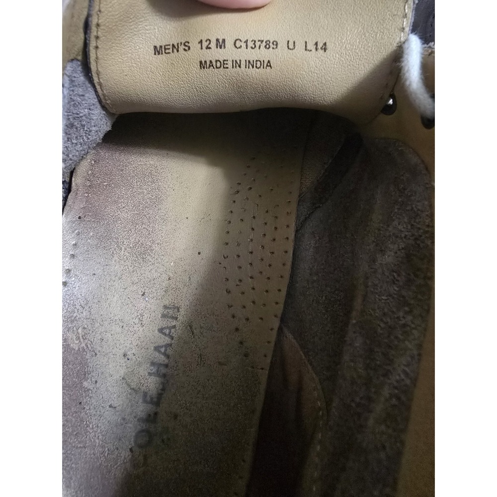 Cole Haan Grey Wash Distressed Leather Chukka Boots Size 12M - Picture 7 of 7